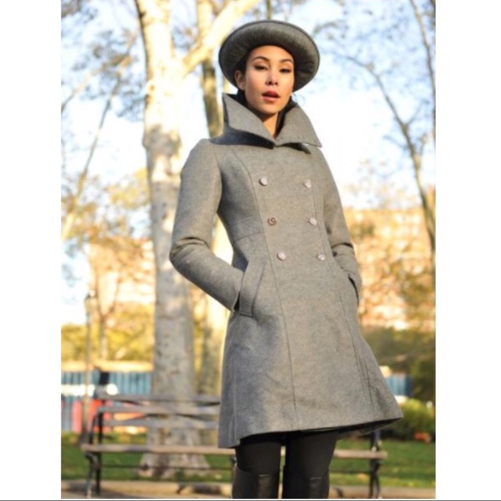 Vaute Couture gray Belden peacoat - vegan!